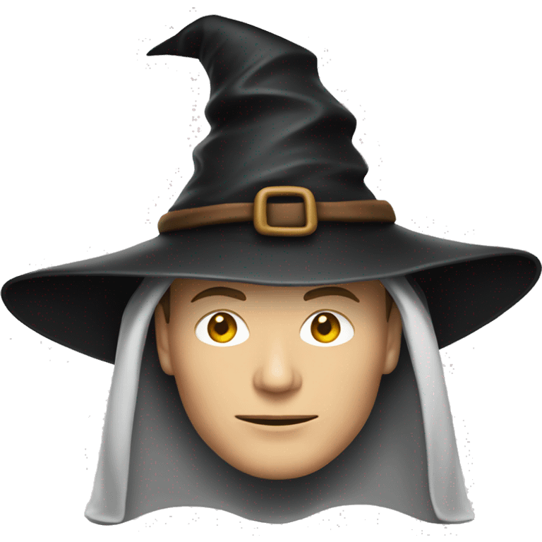 Elon musk in a witch hat emoji