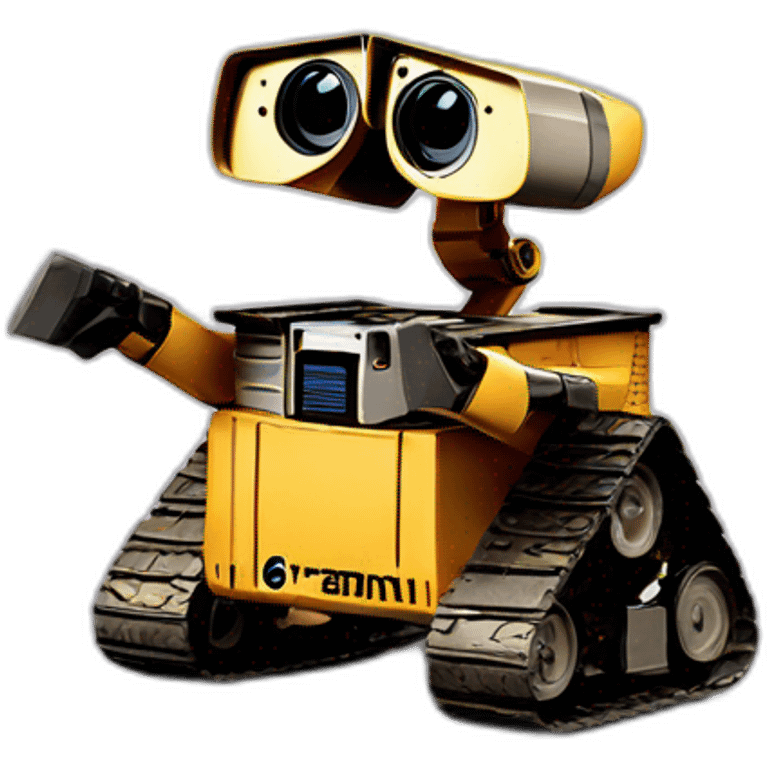 wall-e in gold emoji