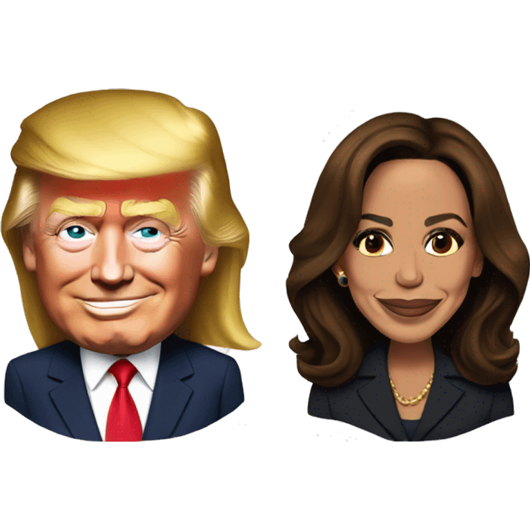 Donald trump and Kamala Harris emoji