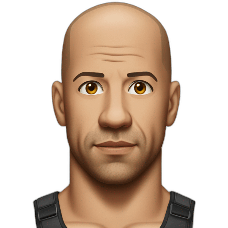 actor vin diesel serious real half body emoji