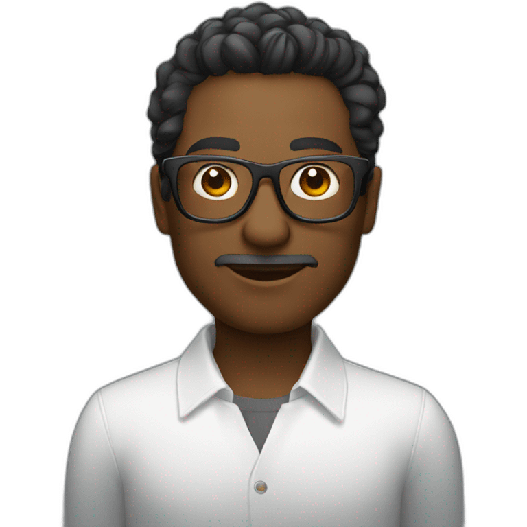 ui designer with fashionable glasses emoji