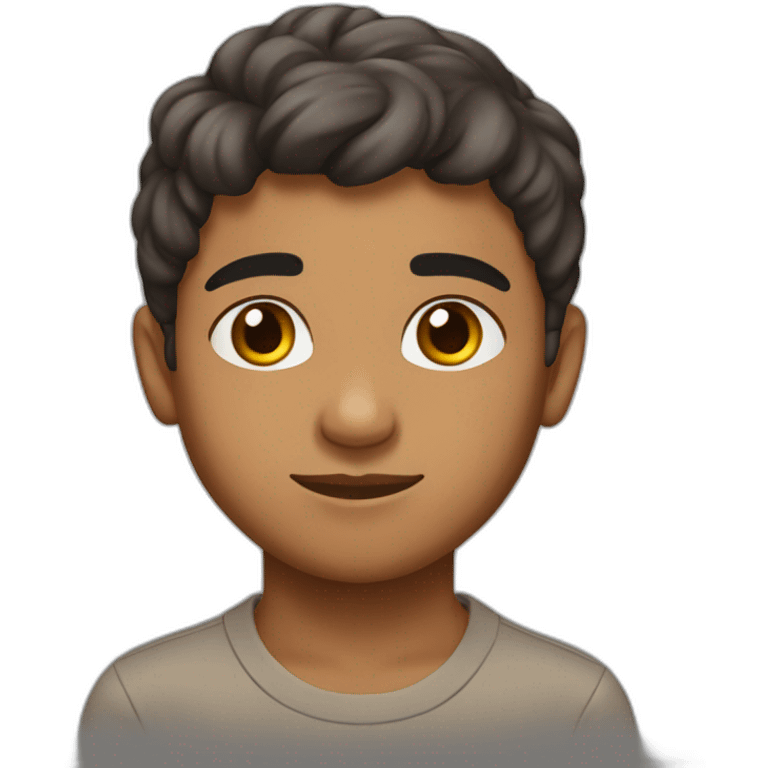 armenian-brownskin 14 y. o. boy, front view emoji