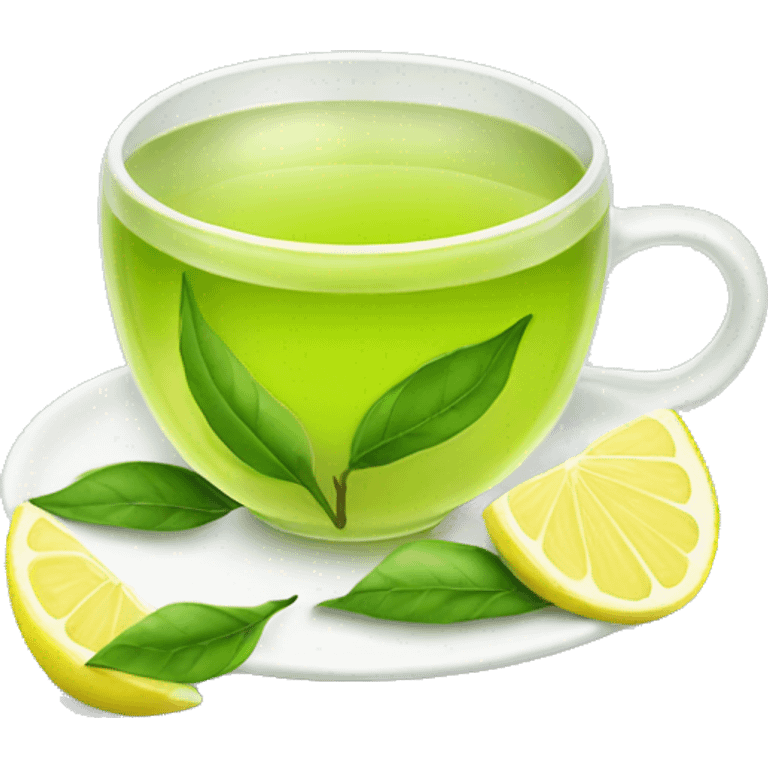 Green tea with lemon  emoji