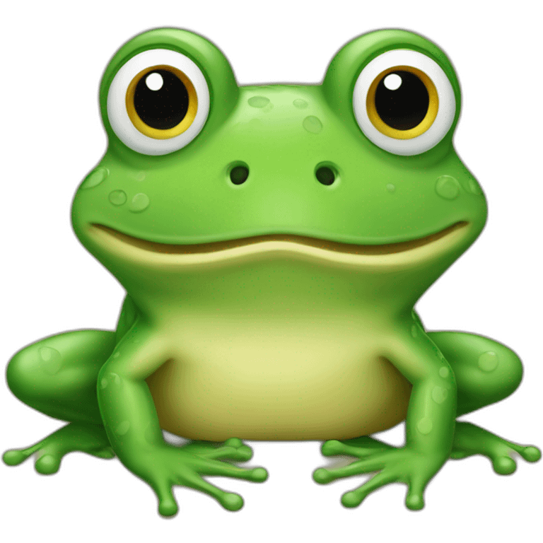 Une grenouille crotte emoji