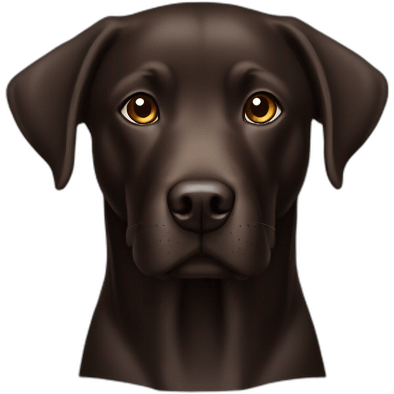 Dark brown labrador head emoji