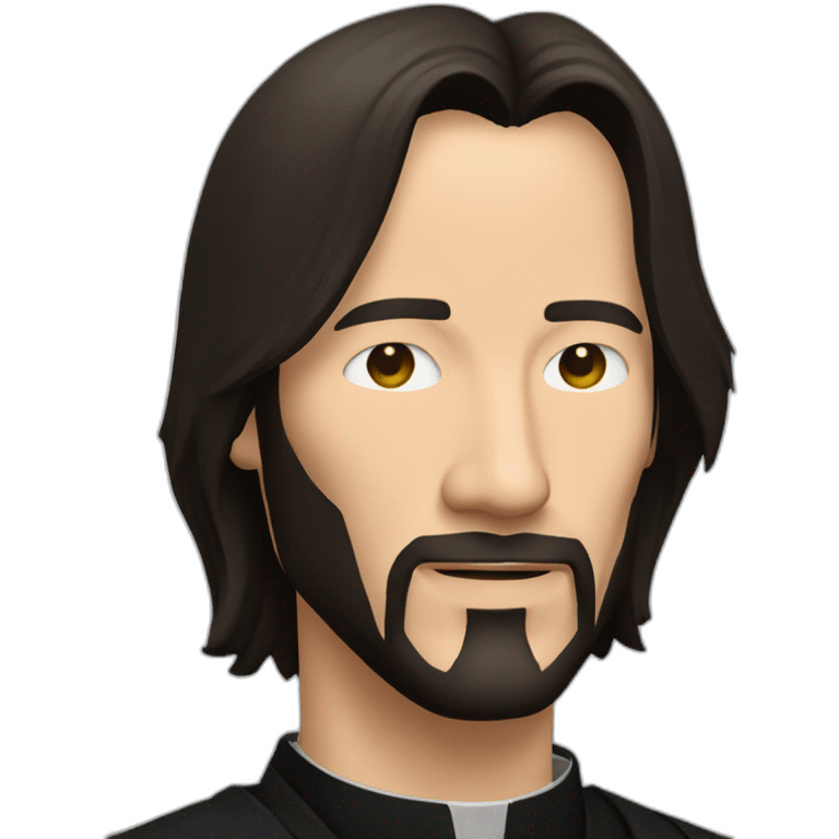 Keanu Reeves as priest emoji