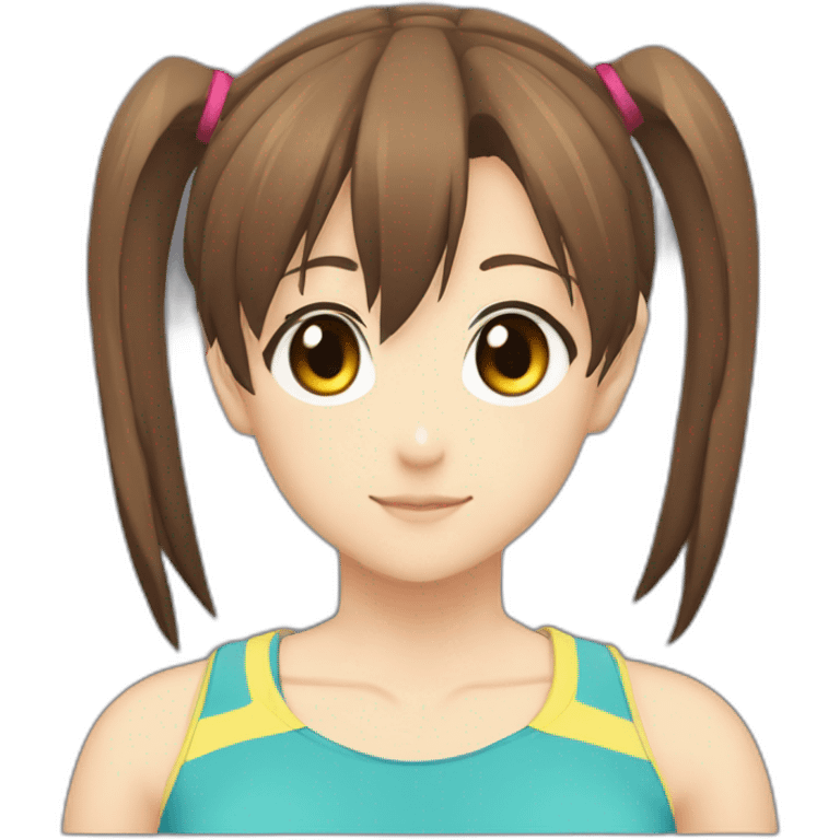 Haruhi Suzumiya with ponytails In sportswear emoji