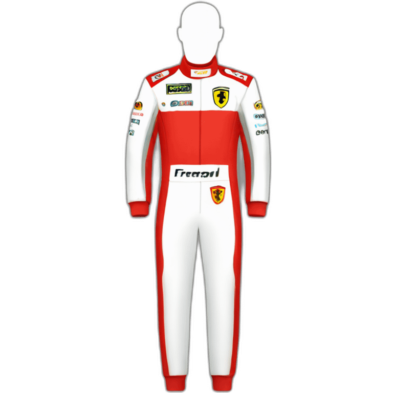 Michael Schumacher Ferrari racing suit waving emoji