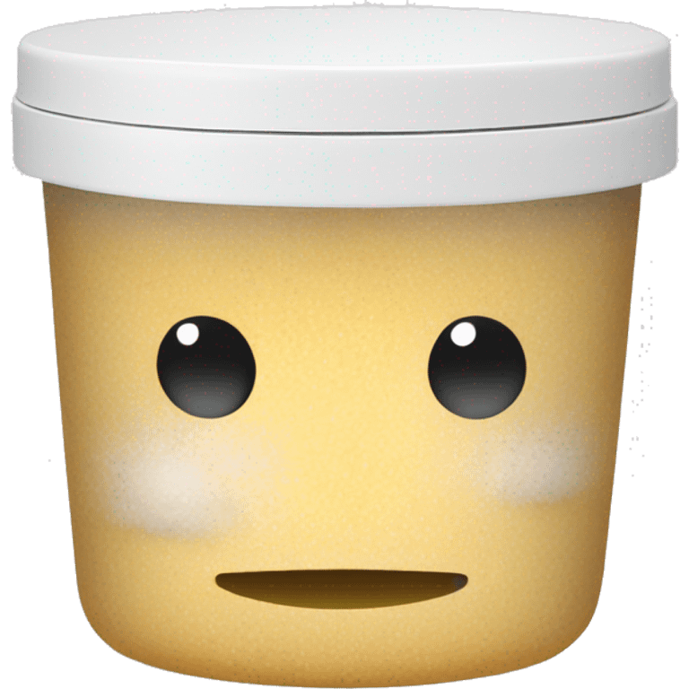 body scrub pot with label emoji