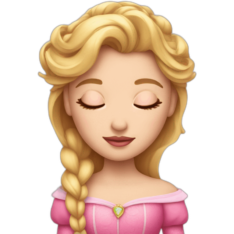 Sleeping beauty pink emoji