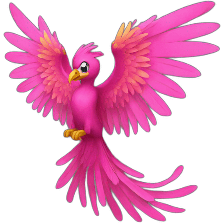 Pink phoenix emoji