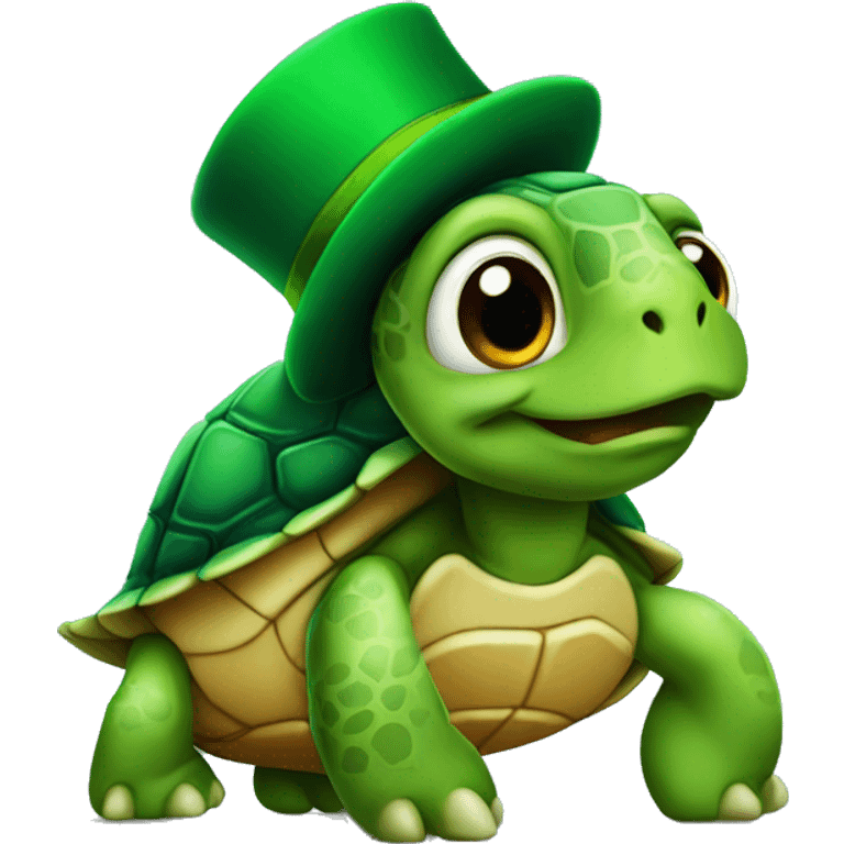 turtle with green hat emoji