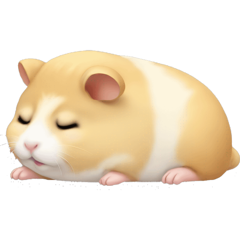 chubby hamster taking a nap emoji