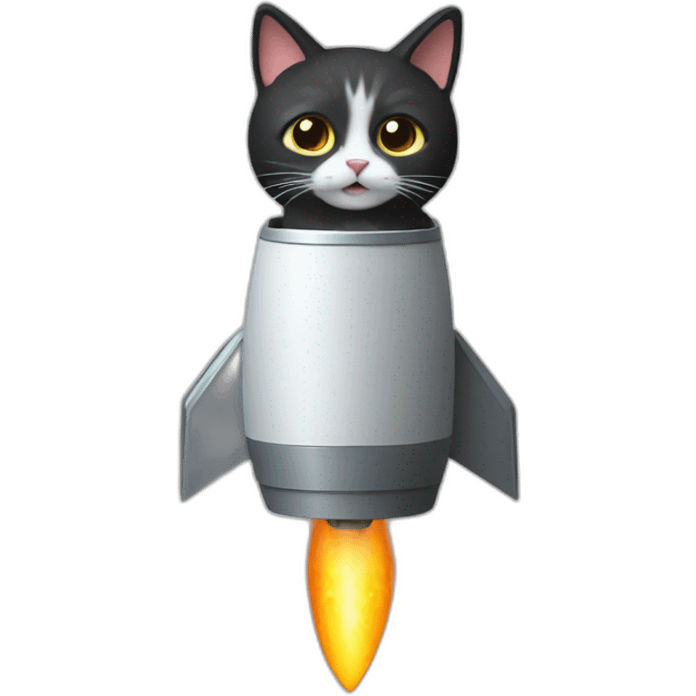 Cat rocket emoji