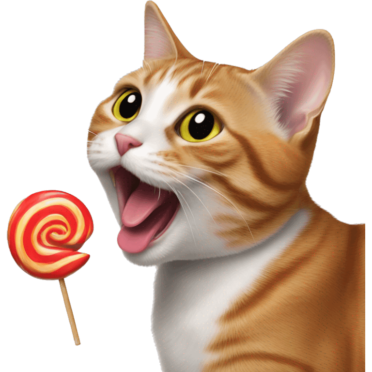 Cat licking a lollipop  emoji