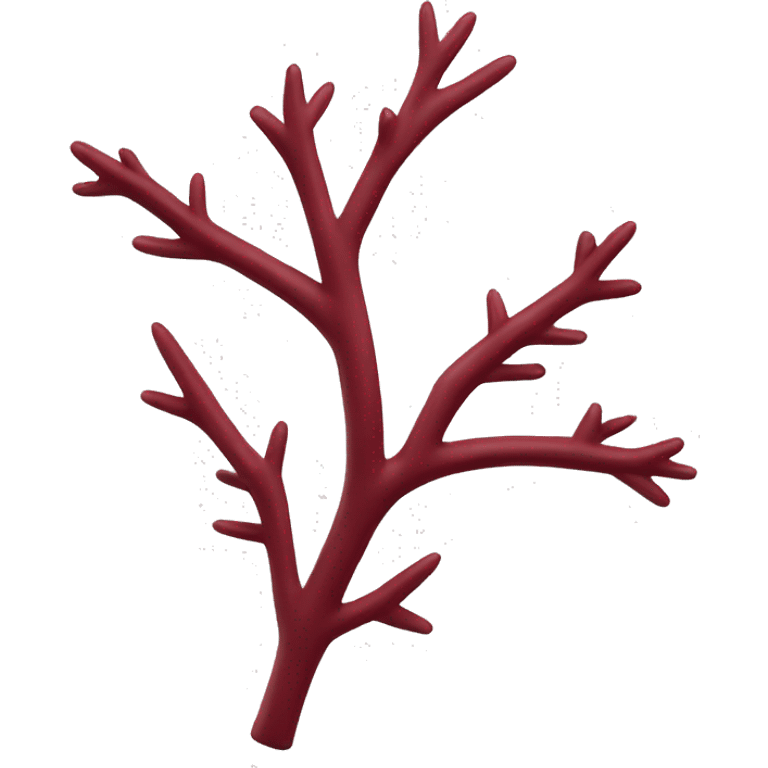 5 branch star dark red, curved branch emoji