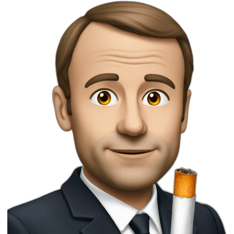 Macron avec cigarette emoji