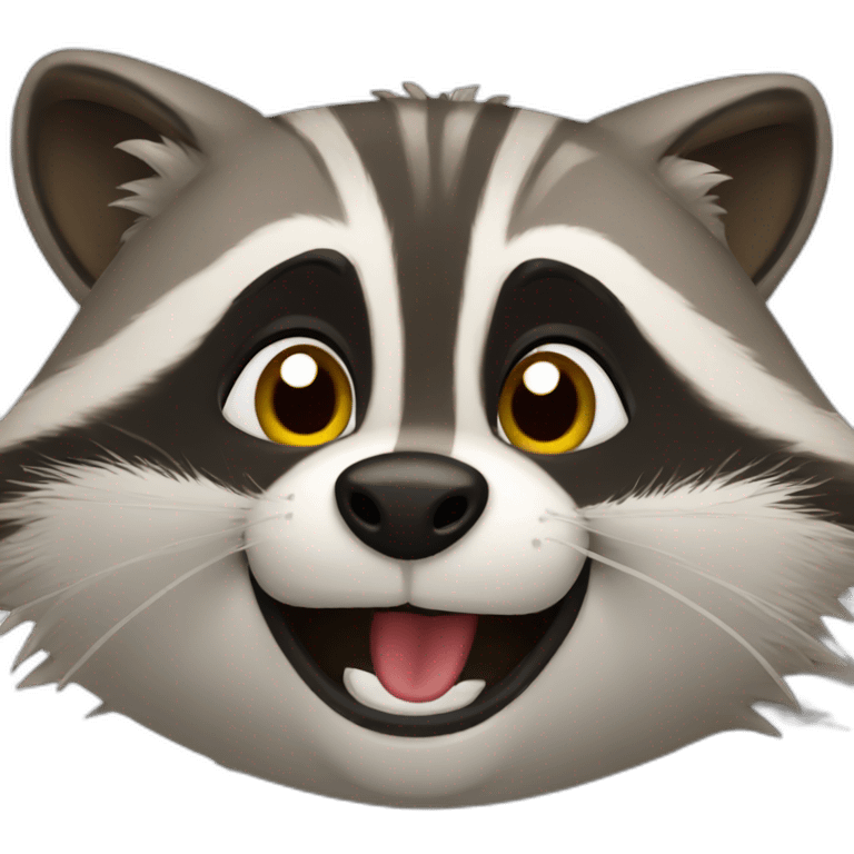 raccoon-excited emoji