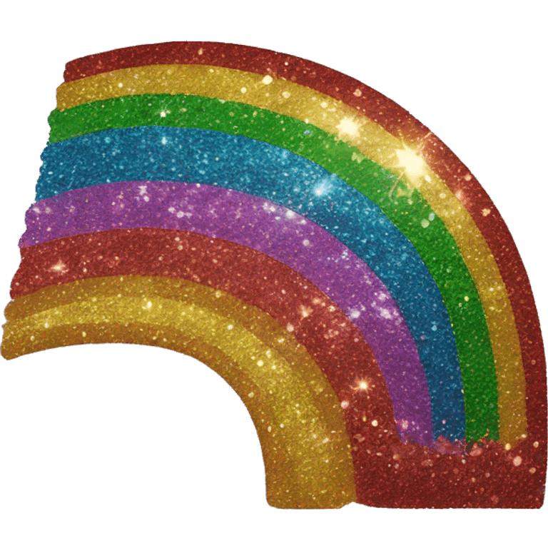 Rainbow glitter  emoji