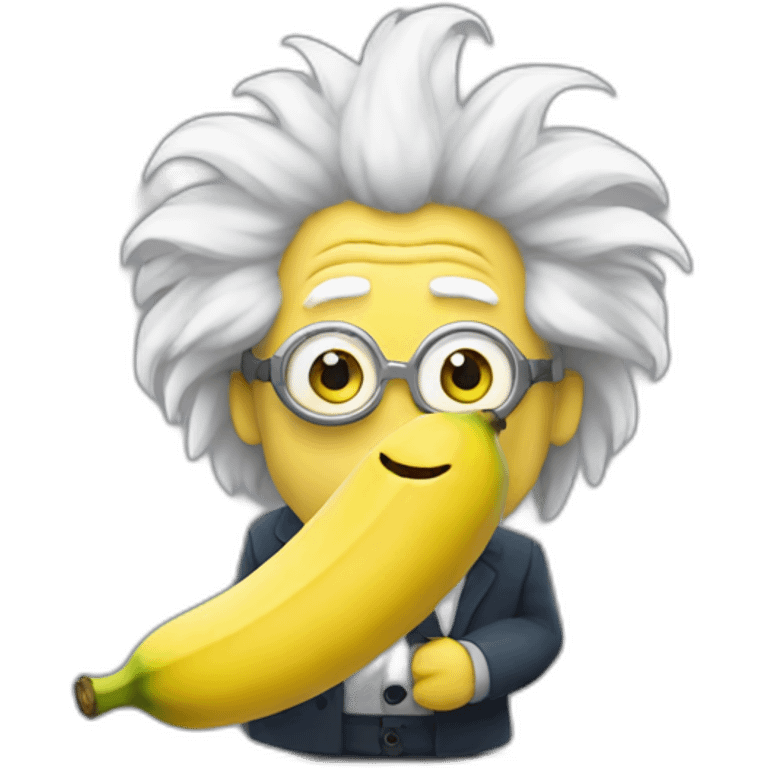 einstein minion banana emoji