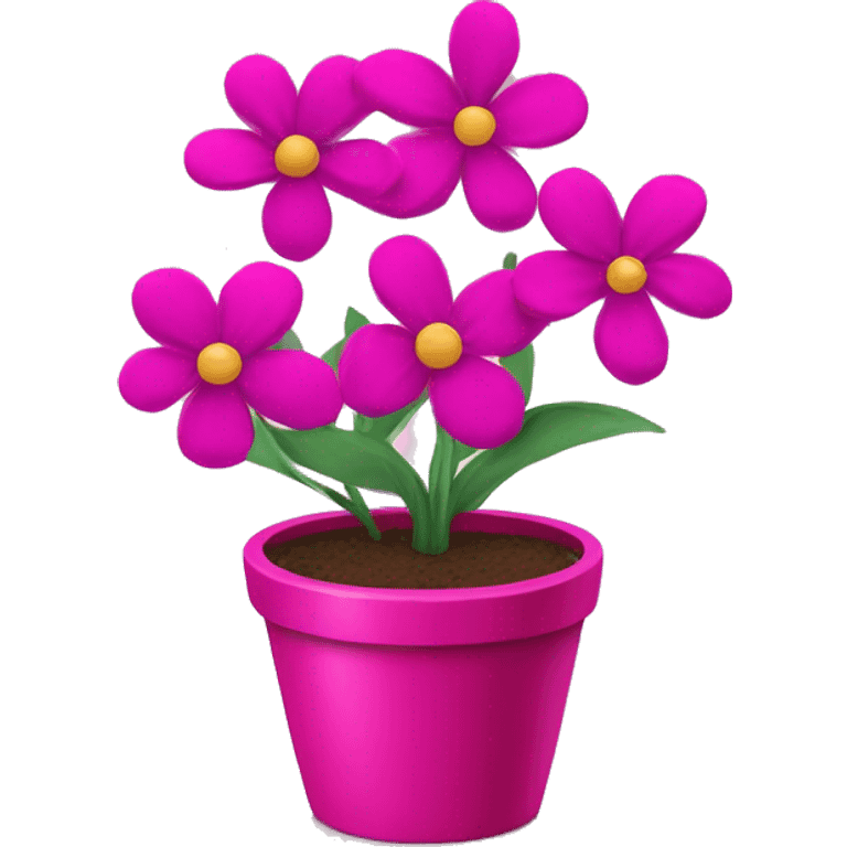 Flowers in a fuchsia pot emoji