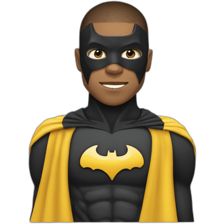 MBappe with Batman mask emoji