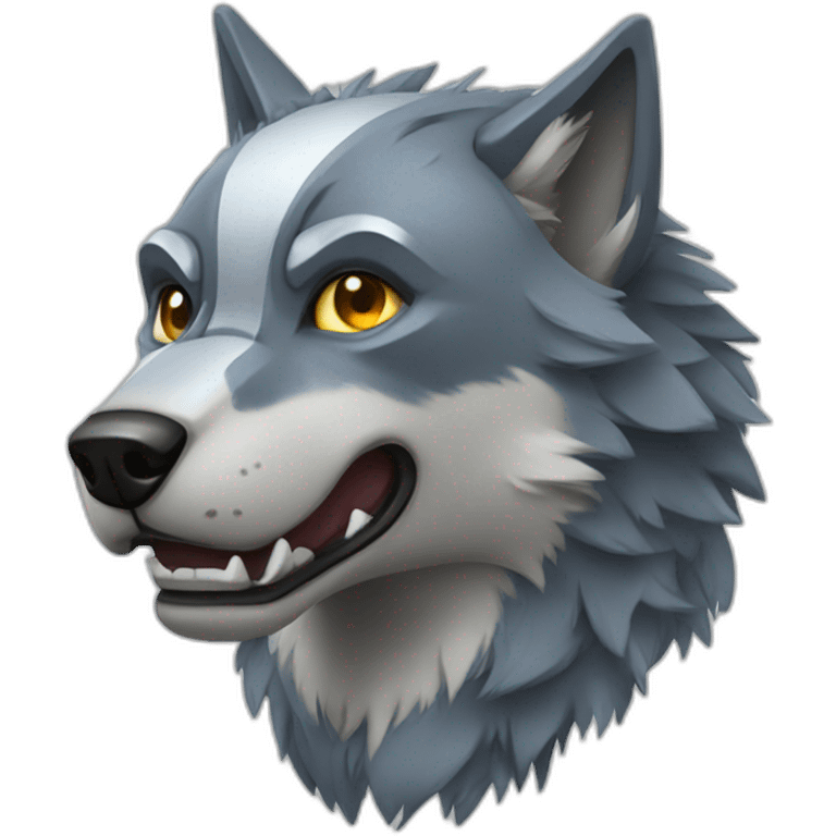 robot wolf emoji