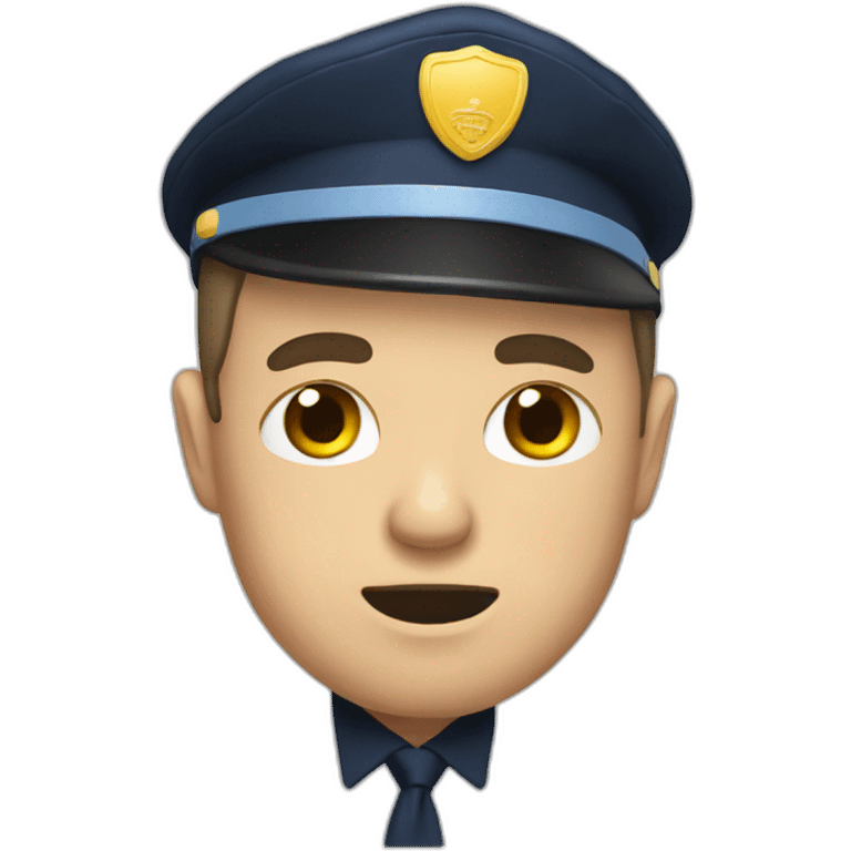 policier qui dort emoji