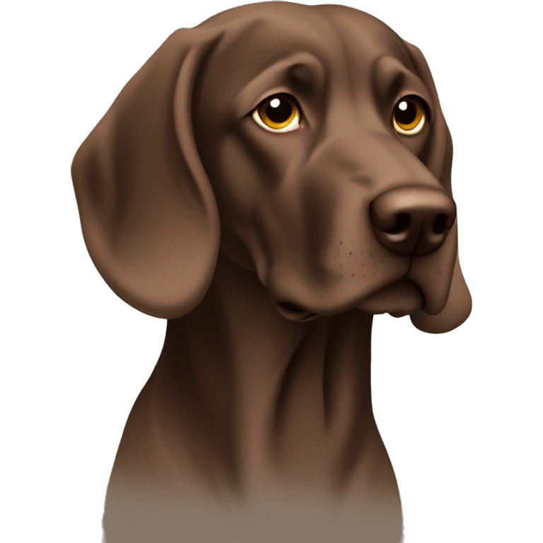 Brown longhair weimaraner profile silhouet emoji