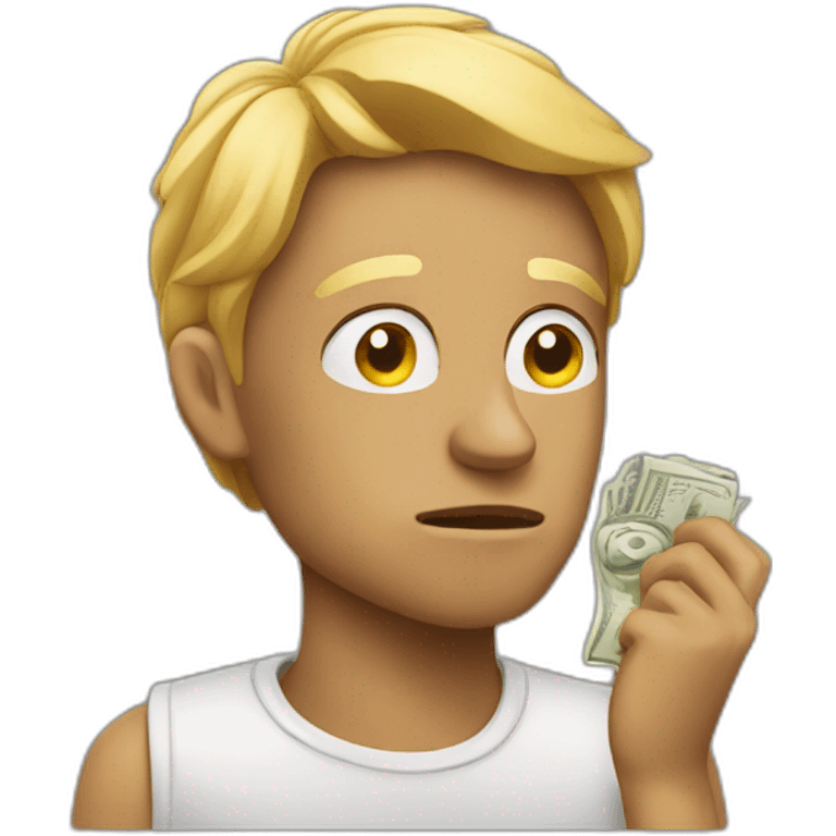 thinking about money  emoji