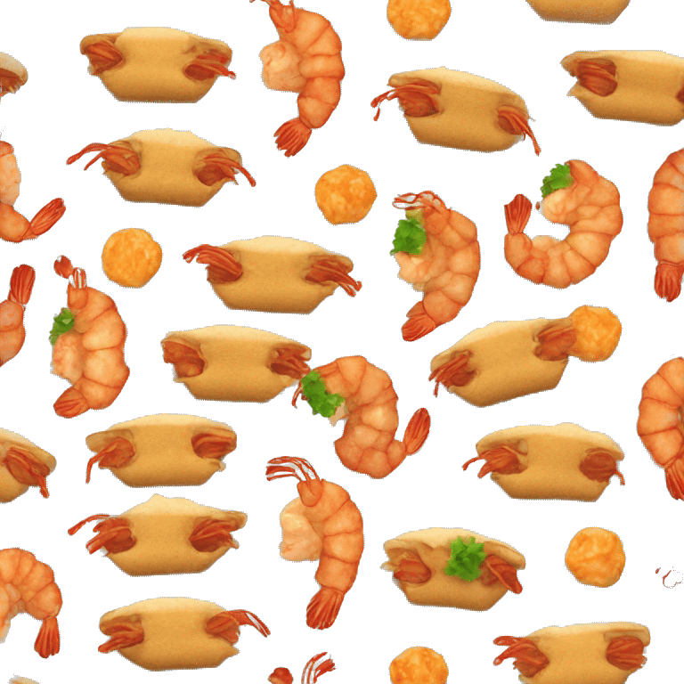 One deep fried, glazed, shrimp taco emoji