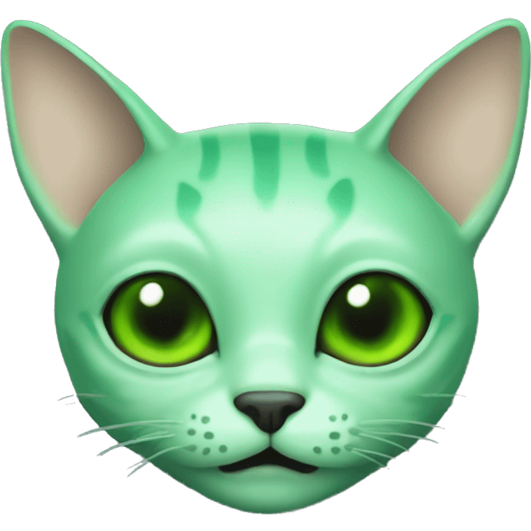 Alien cat (green) emoji