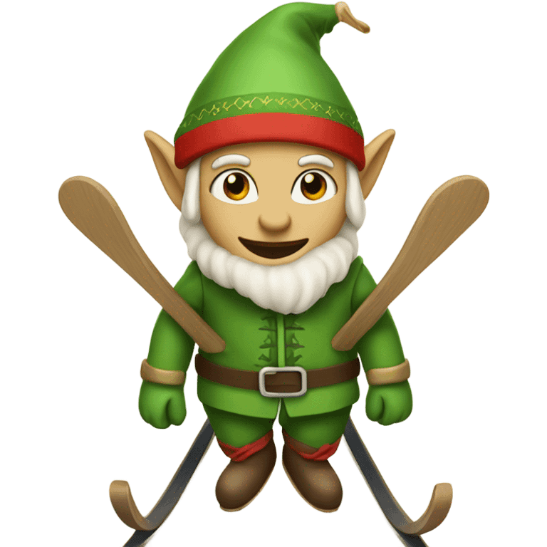 elf skiing  emoji