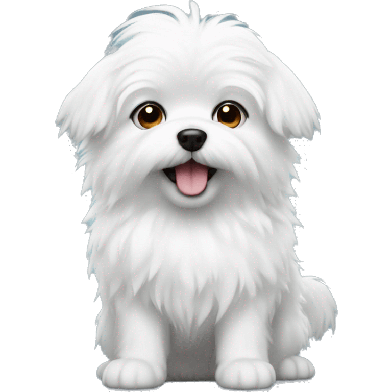 white fluffy small dog emoji