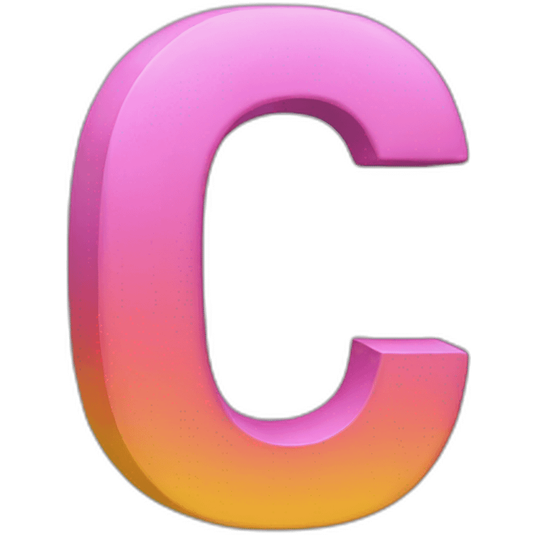 letter C 3D colors emoji