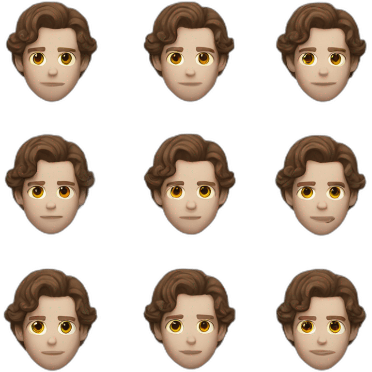 Klaus mikaelson brown hair realistic detailed emoji