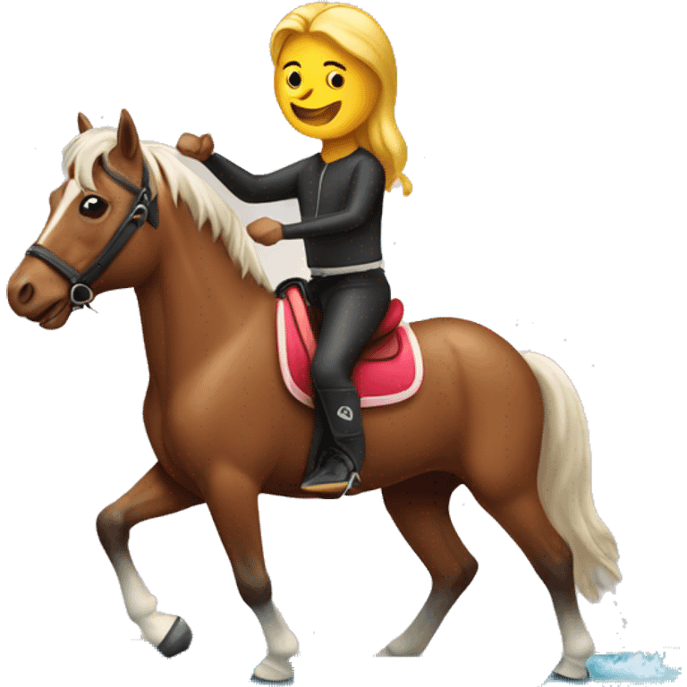 Horse riding a surfboard  emoji