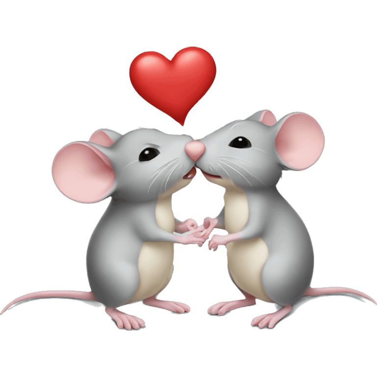 Two mice kissing  emoji