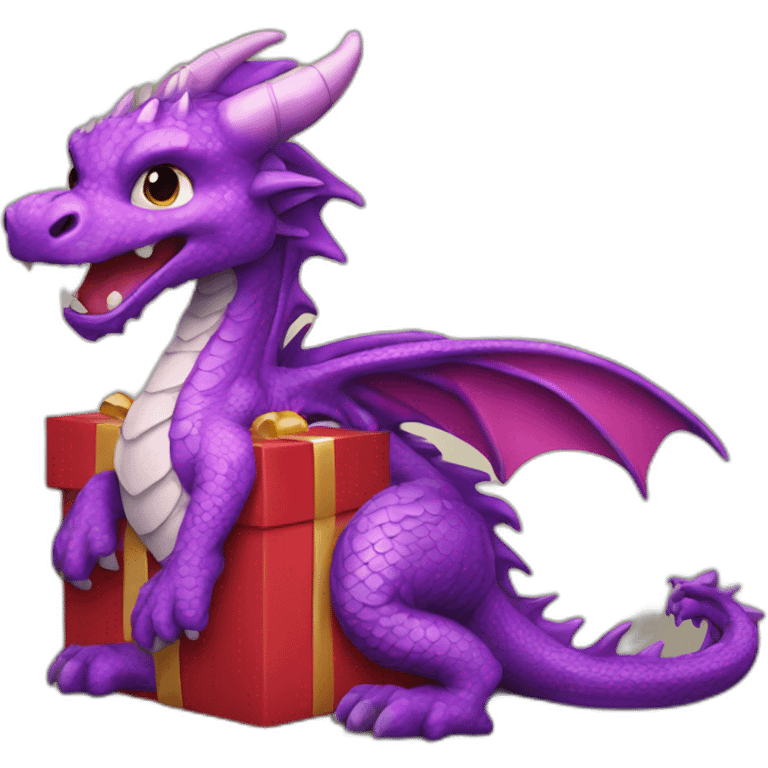 dragon from gift box\ emoji