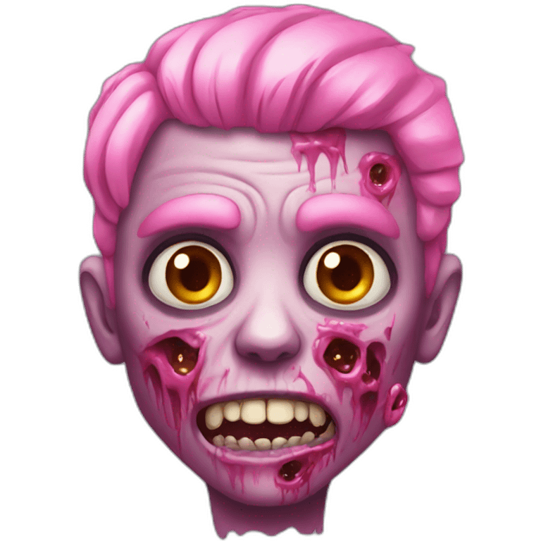 Zombie pink emoji