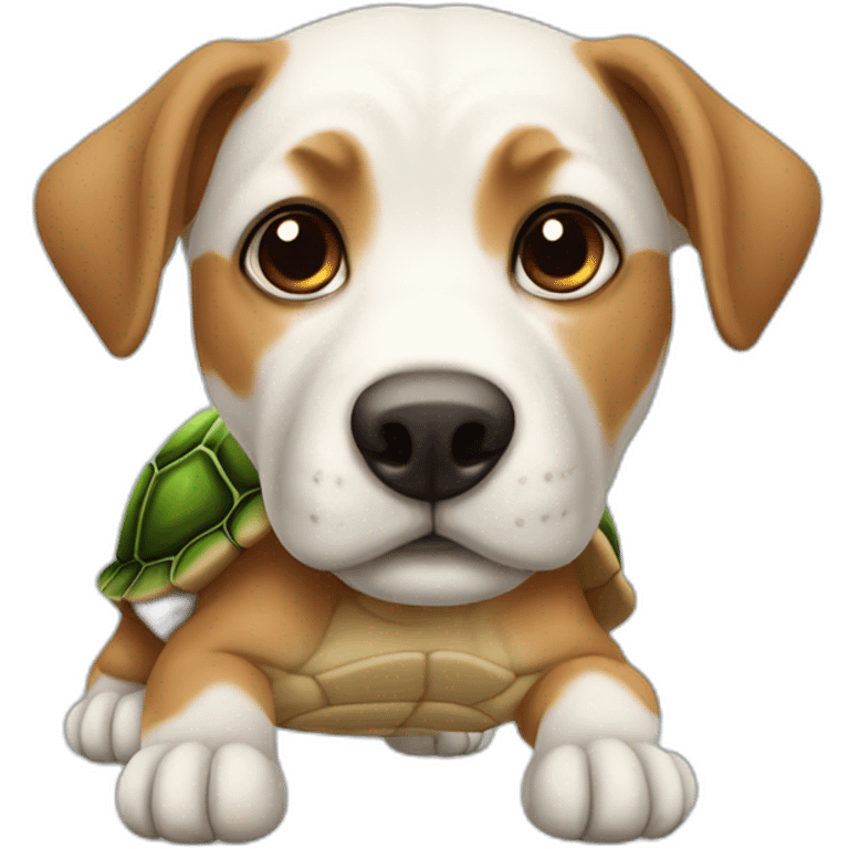 chien sur tortue emoji