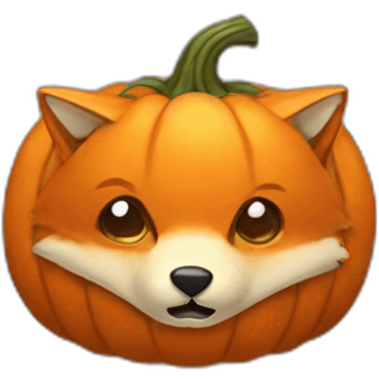 fox-in-a-pumpkin emoji