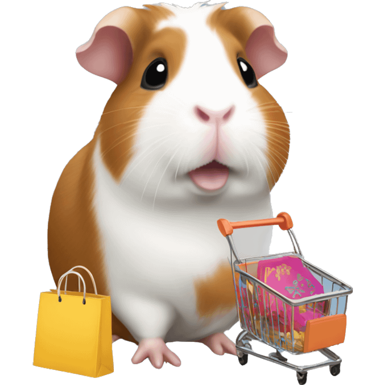 Guinea pig does shopping  emoji