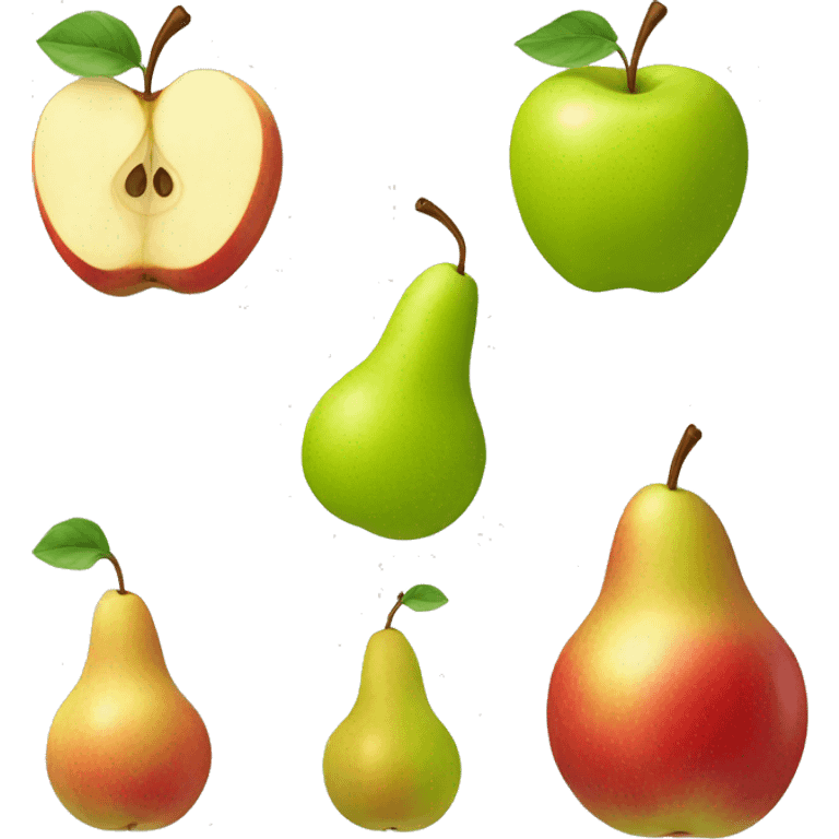 Apple and pear emoji