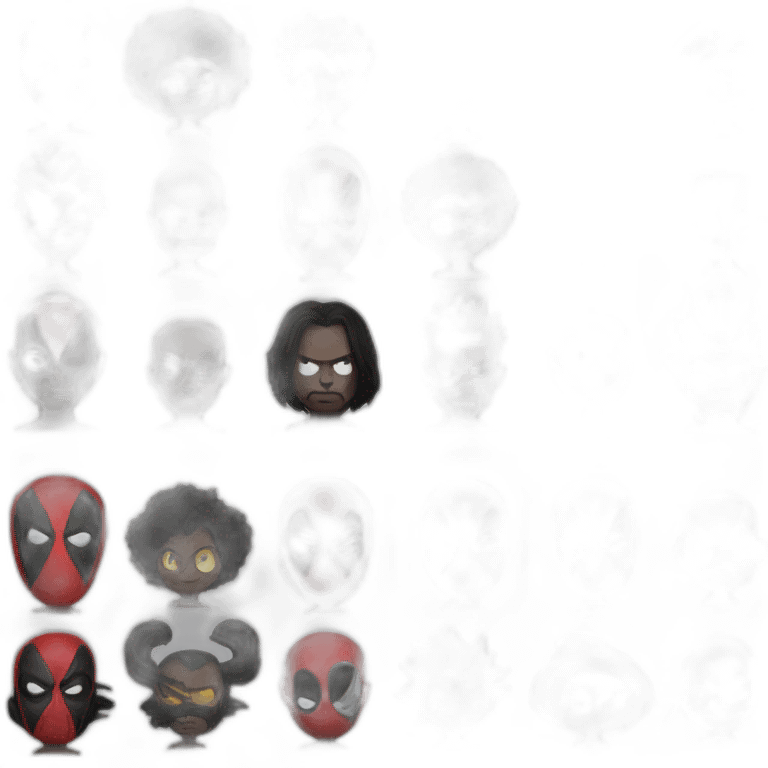 Black goku et dead pool emoji