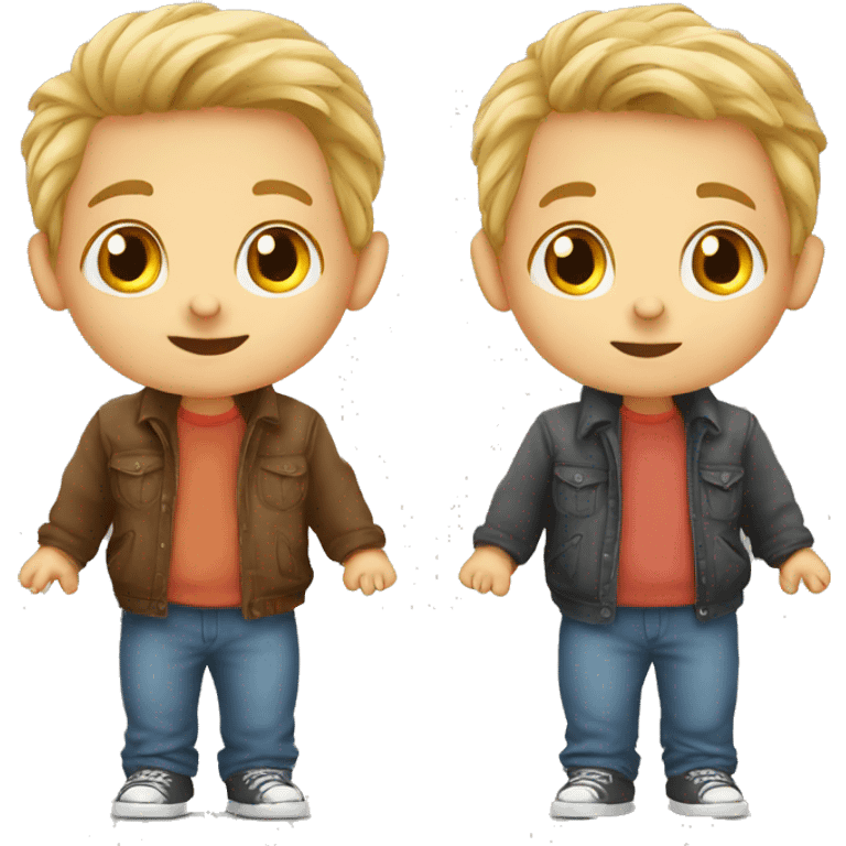 Twins children boys emoji