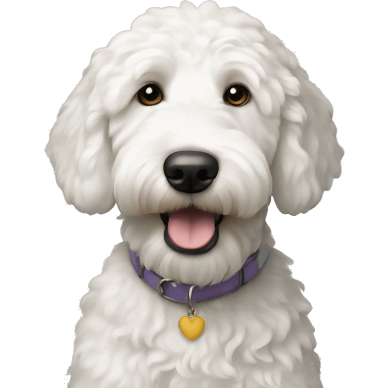 White goldendoodle emoji