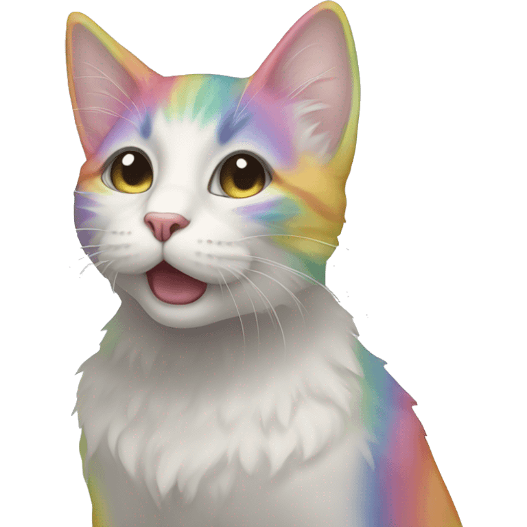 Rainbow cat emoji