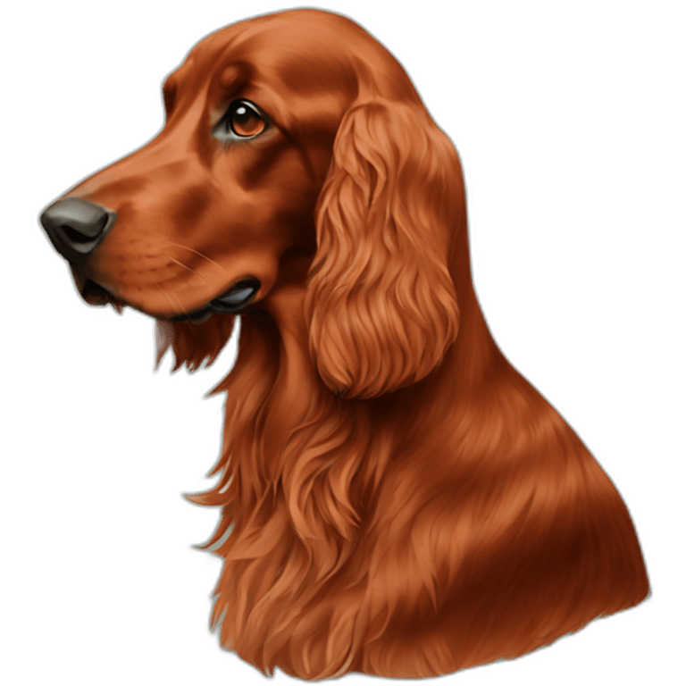 A red Irish setter emoji