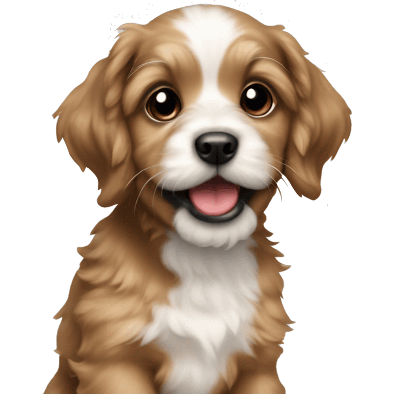 Cute puppy havapoo emoji